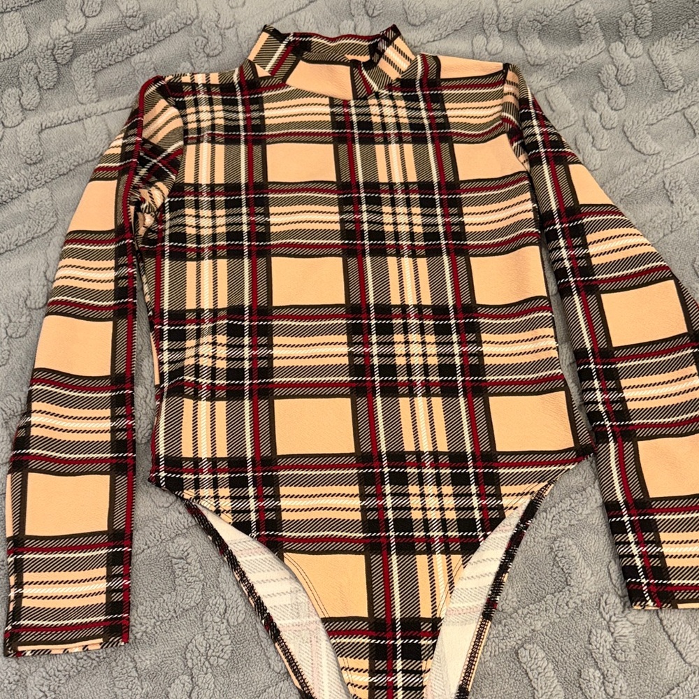 Classic Plaid bodysuit size M